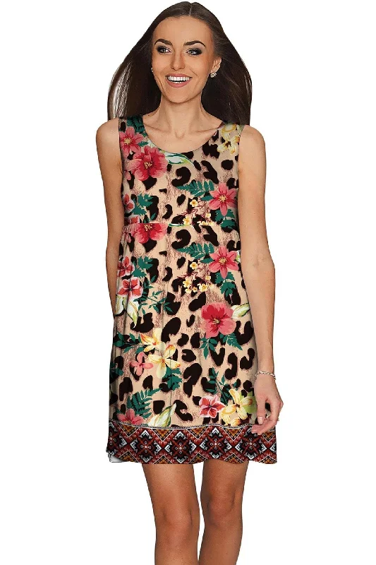 Wild & Free Sanibel Fit & Flare Leopard Print Dress - Women