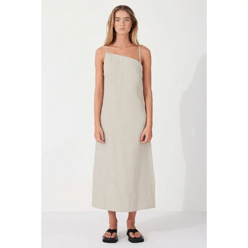 Zulu & Zephyr Contrast Linen Dress - Husk