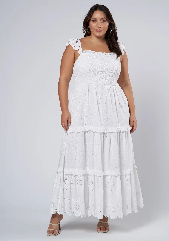 Allura Broderie Maxi Dress Stylish Boho Maxi Dress