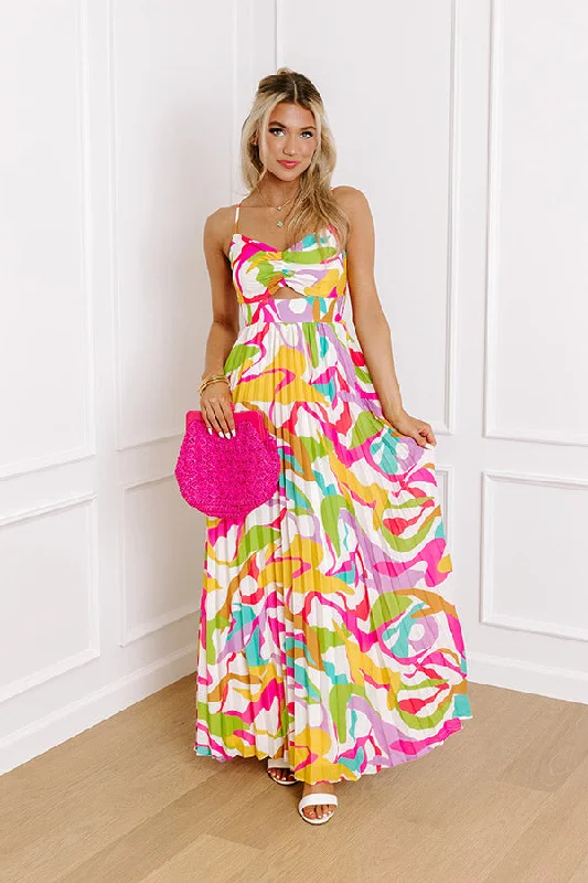 Bold and Bubbly Maxi Dress Comfortable Bohemian Maxi Dress