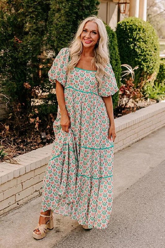 Carefree Moment Maxi Dress in Jade Cozy Wrap Maxi Dress