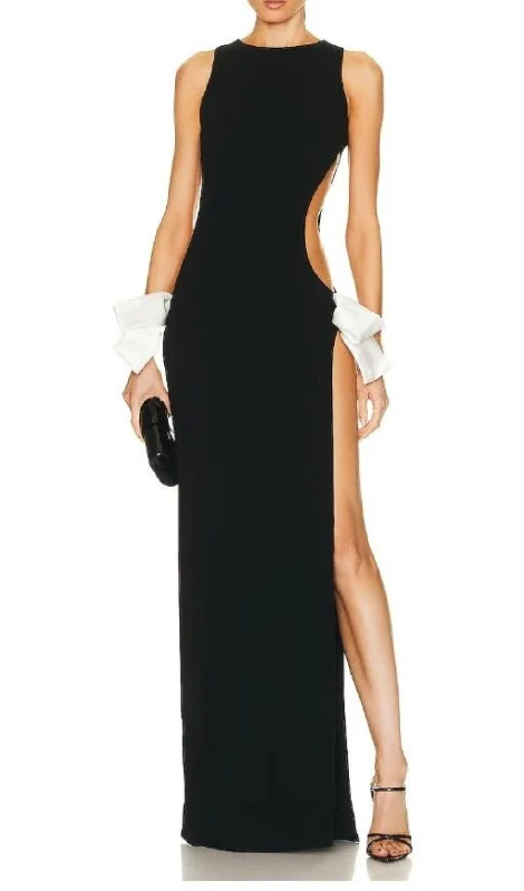 CUT OUT EXTREME SPLIT MAXI DRESS Stylish Button-Up Maxi Dress