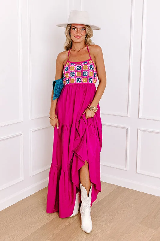 Key Largo Sunshine Crochet Maxi Dress Cozy Longline Maxi Dress
