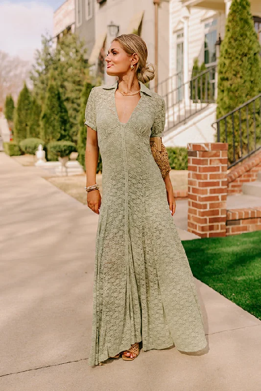 Lovely Details Lace Maxi Dress Comfortable Flowy Maxi Dress