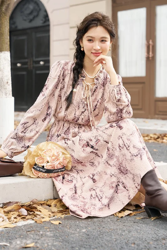 A-line Maxi Dress for Women Trendy Maxi Dress with Bow