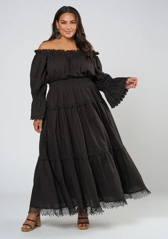 Mykonos Maxi Dress Comfortable Long-Sleeve Maxi Dress