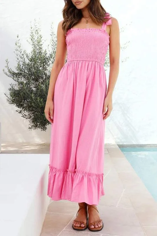 SOLID CAMI MAXI DRESS Elegant Floral Maxi Dress
