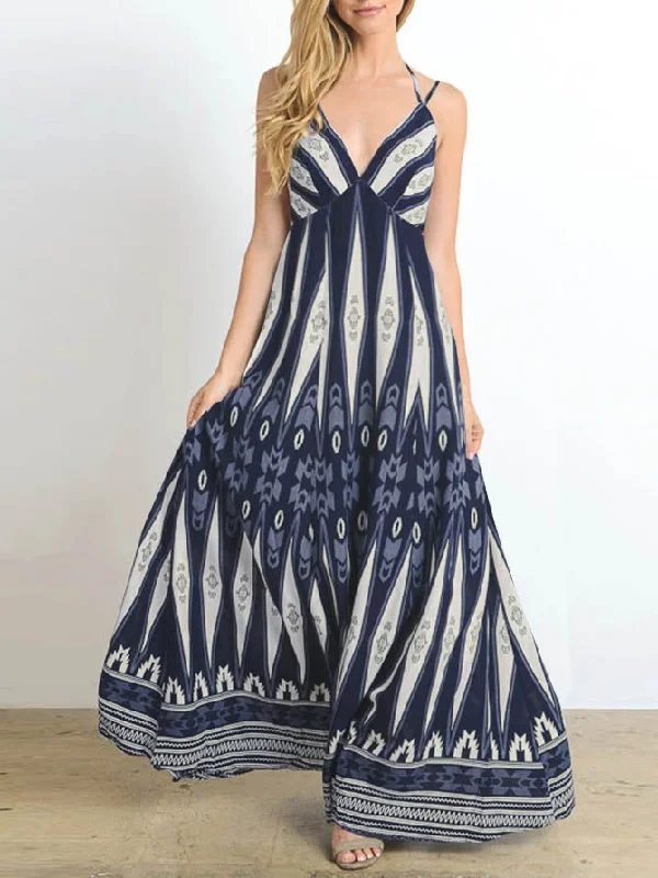 Spaghetti Strap V Neck Backless Loose Maxi Dress Fashionable Asymmetrical Maxi Dress Spaghetti Strap V Neck Backless Loose Maxi Dress Fashionable Asymmetrical Maxi Dress