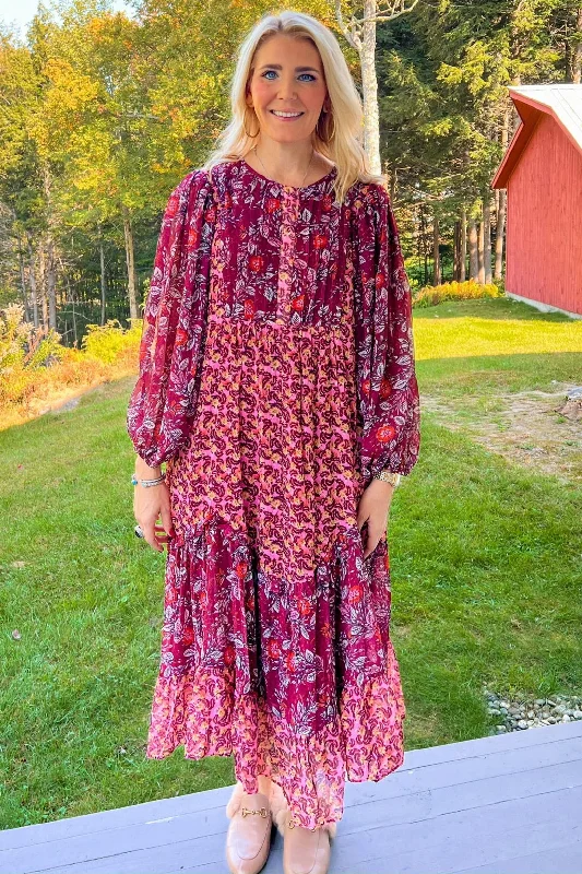 Stunning Style Maxi Dress - Burgundy Chic Off-Shoulder Maxi Dress
