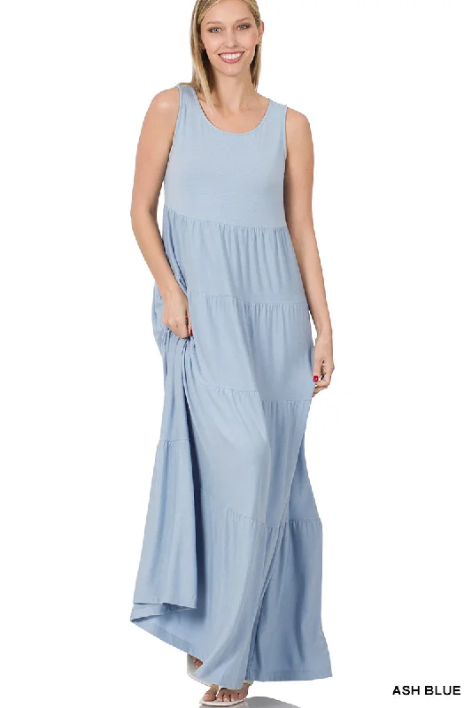 Tiered Maxi Dress Fabulous Colors! Trendy Ruffled Maxi Dress