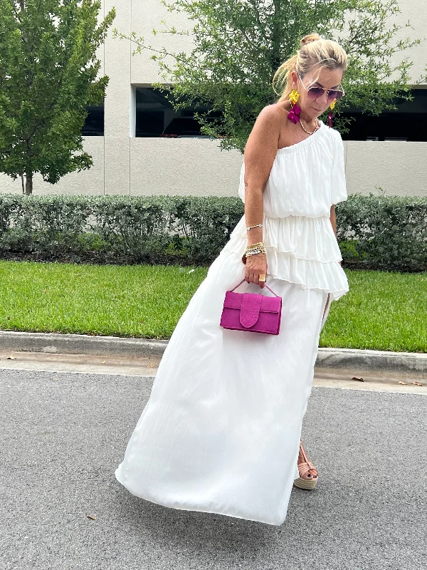 DUNI MAXI DRESS Fashionable Chiffon Tiered Maxi Dress