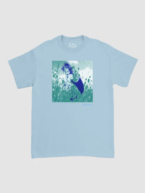 wildflower classic tee V-Neck T-Shirt Long Sleeve Cotton