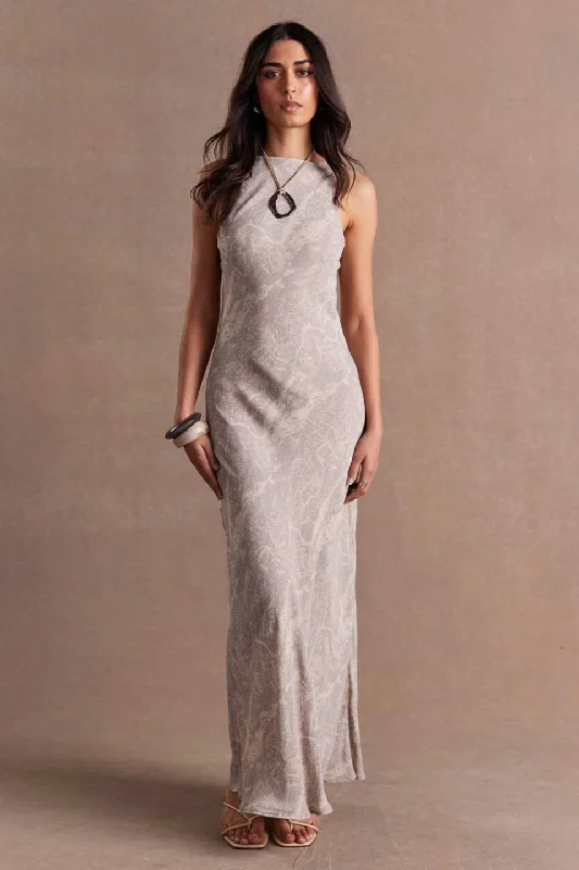 Inara Reversible Shadow Grey Maxi Dress Comfortable Casual Maxi Dress