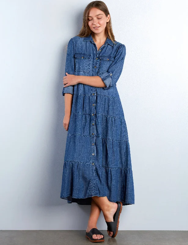 Mave Maxi Dress Elegant Maxi Dress with Slit