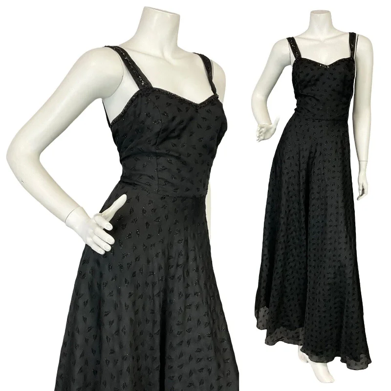 VTG 70S SWEETHEART STRAPPY GLITTER BLACK FLOATY FORMAL PARTY MAXI DRESS 10 Cozy Spaghetti Strap Maxi Dress VTG 70S SWEETHEART STRAPPY GLITTER BLACK FLOATY FORMAL PARTY MAXI DRESS 10 Cozy Spaghetti Strap Maxi Dress