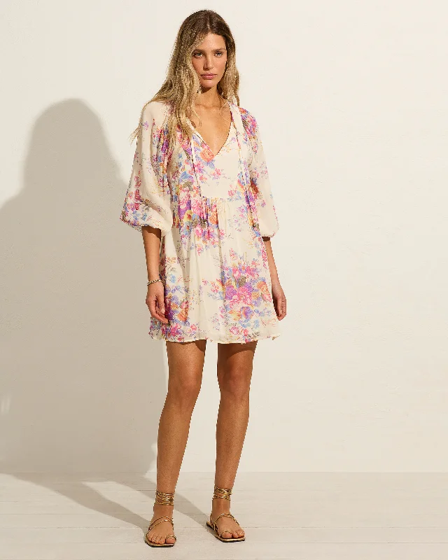 Auguste Willow Mini Dress Ivory Modern Satin Mini Dress