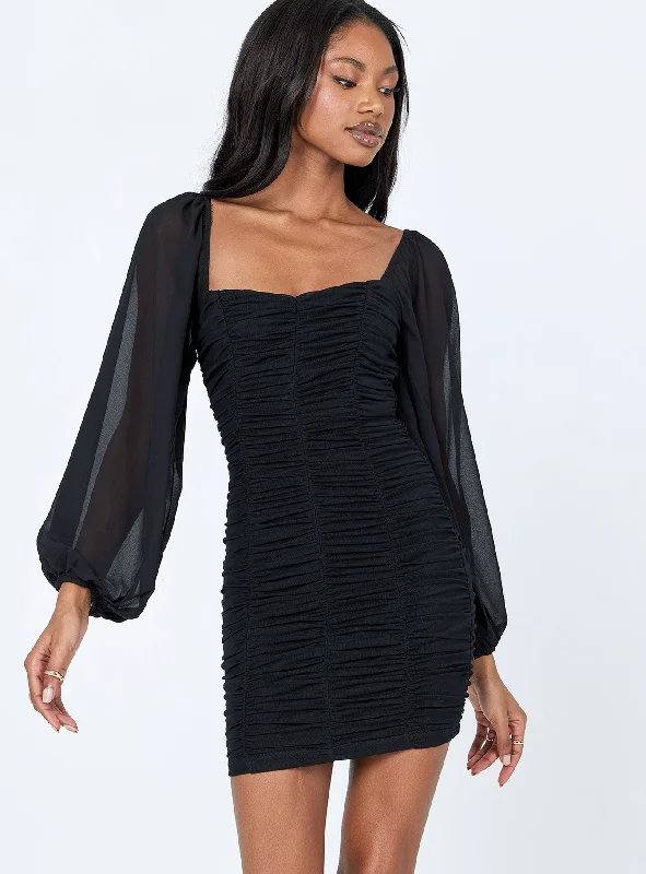 Axel Mini Dress Black Chic Sleeveless Mini Dress
