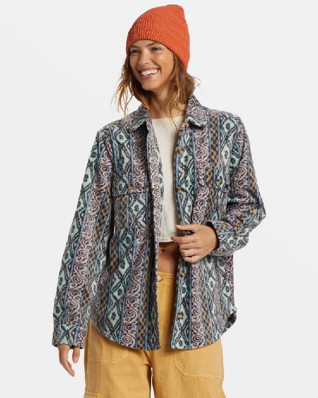 Billabong Forge Fleece Jacket-Dusty Peach Denim Jacket Leather Jacket Suede Jacket