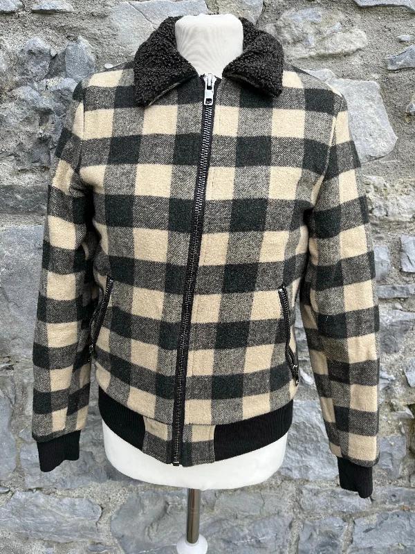 Black&beige check jacket 12-13y (152-158cm) Herringbone Jacket Houndstooth Jacket Plaid Jacket Black&beige check jacket 12-13y (152-158cm) Herringbone Jacket Houndstooth Jacket Plaid Jacket