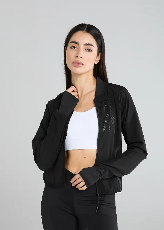 Black Mesh Jacket Ribbed Jacket Pleated Jacket Ruffled Jacket