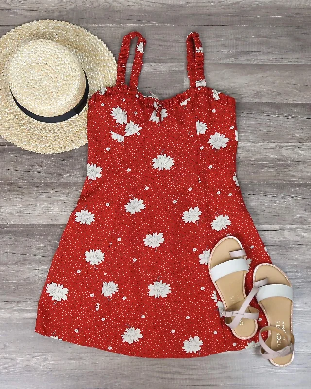 Final Sale - Cotton Candy - Bustier Inspired Bodice Floral Mini Dress - Sienna Red Elegant Lace-Up Mini Dress Final Sale - Cotton Candy - Bustier Inspired Bodice Floral Mini Dress - Sienna Red Elegant Lace-Up Mini Dress