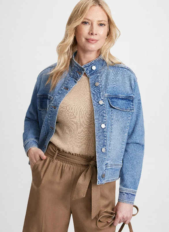 Cargo Pocket Denim Jacket Print Jacket Jacquard Jacket Embroidered Jacket