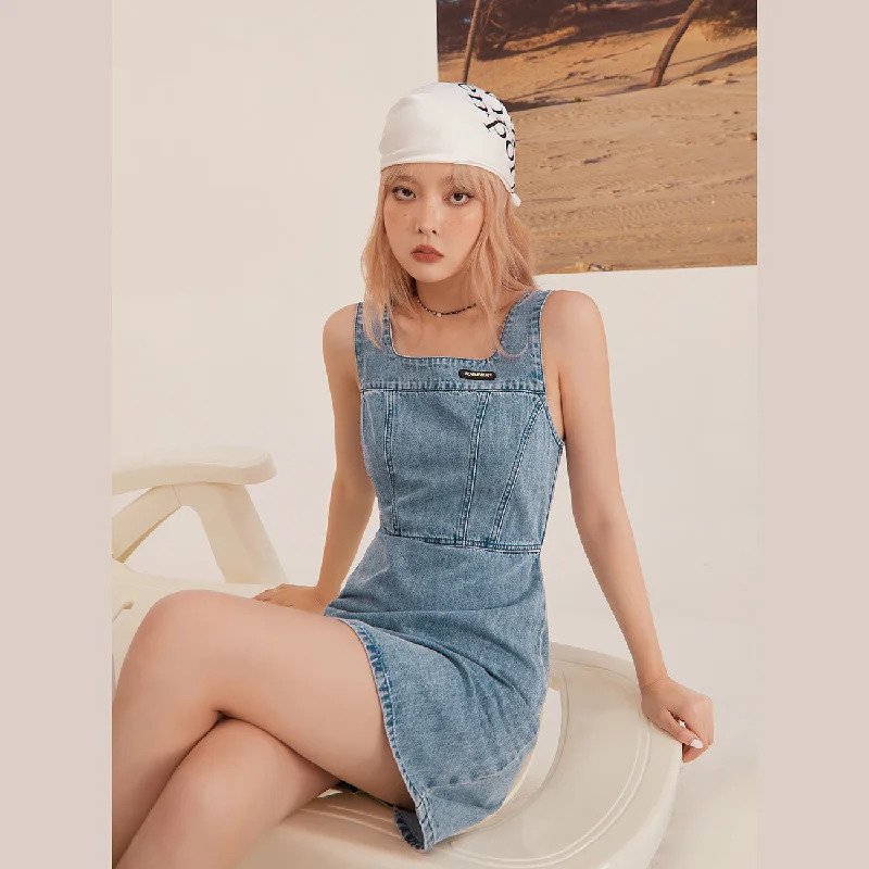 Birds Print H-Line Mini Dress Stylish Short-Sleeve Mini Dress