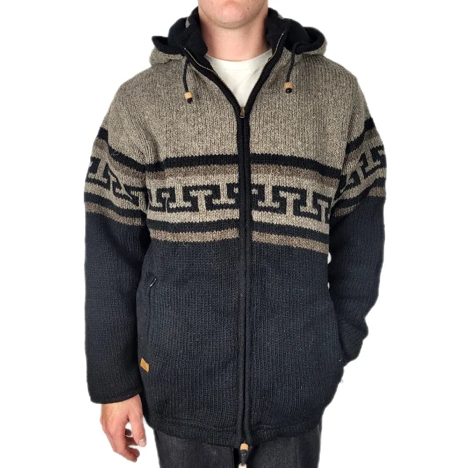 Jacket Aztec Brown to Black Ribbed Jacket Pleated Jacket Ruffled Jacket