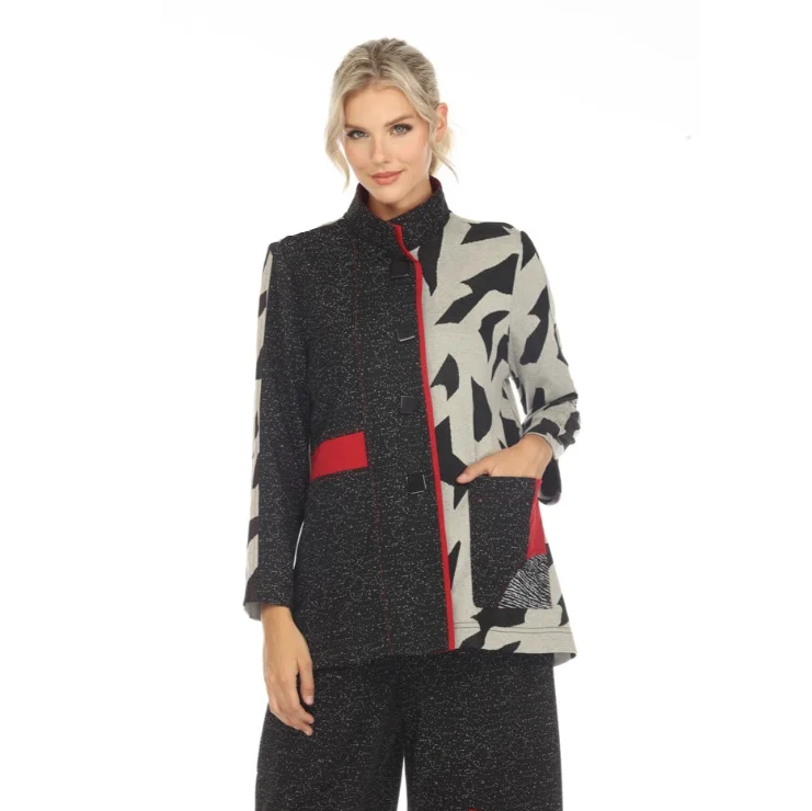Moonlight Colorblock Animal-Print Pocket Jacket - 3773 Fleece Jacket Down Jacket Parka Moonlight Colorblock Animal-Print Pocket Jacket - 3773 Fleece Jacket Down Jacket Parka