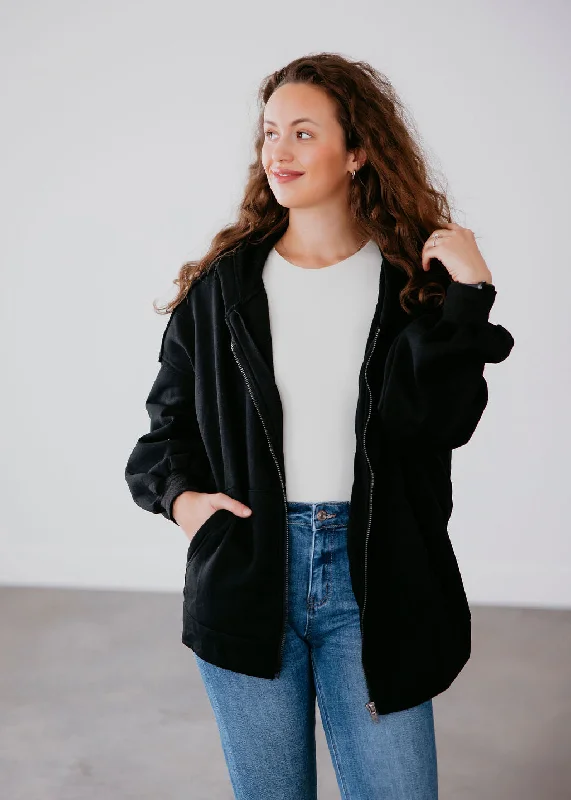 Daria Hooded Zip Jacket Toggled Jacket Drawstring Jacket Belted Jacket
