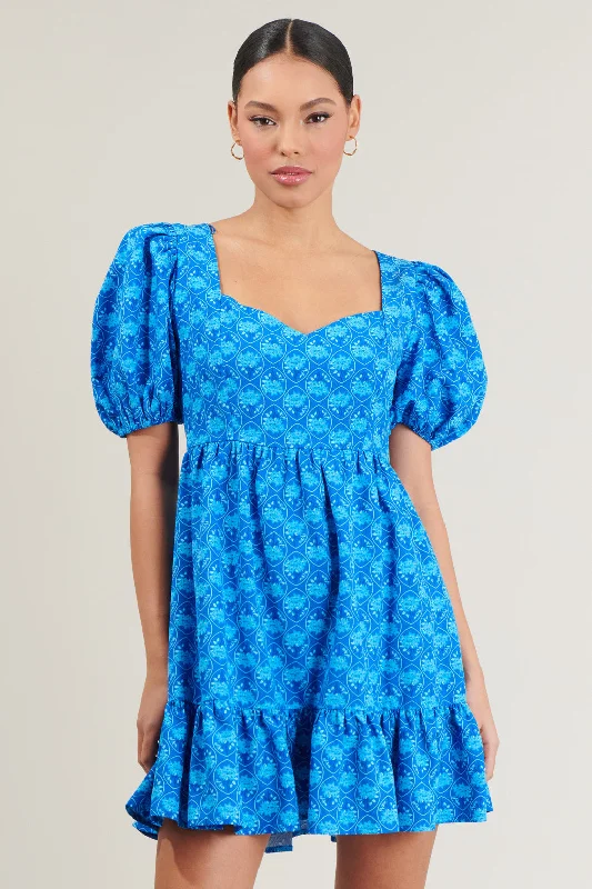 Driftwood Floral Evy Sweetheart Mini Dress Fashionable Polka Dot Mini Dress