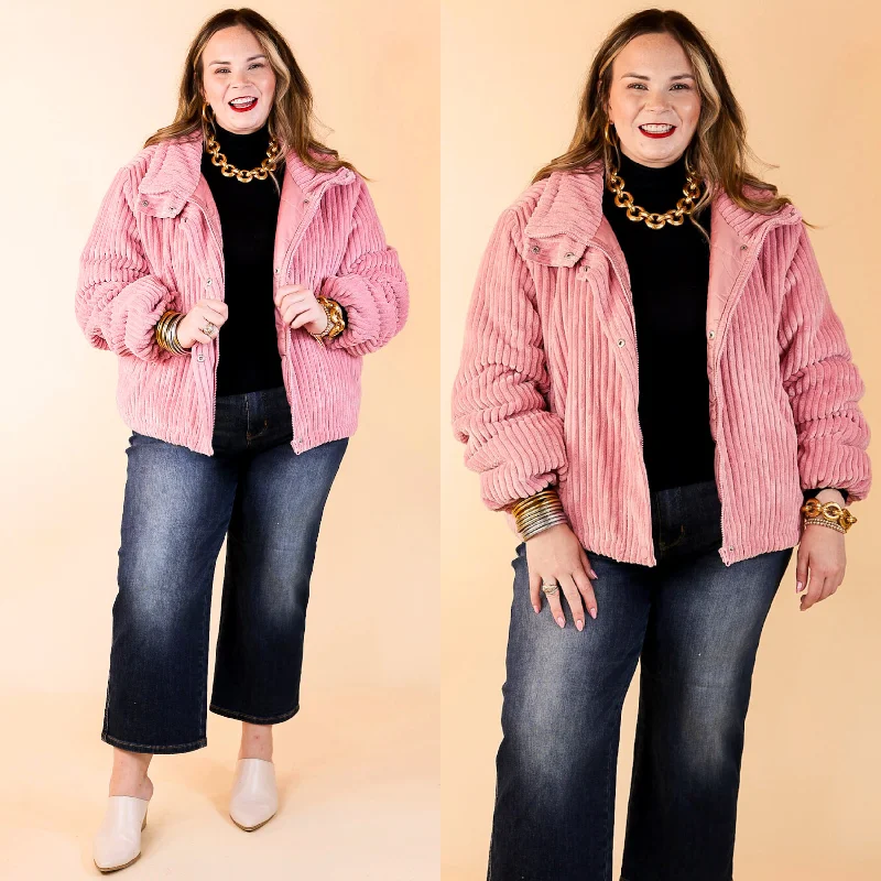 Driving North Button and Zip Up Plush Ribbed Jacket in Pink Trench Coat Raincoat Waterproof Jacket Driving North Button and Zip Up Plush Ribbed Jacket in Pink Trench Coat Raincoat Waterproof Jacket