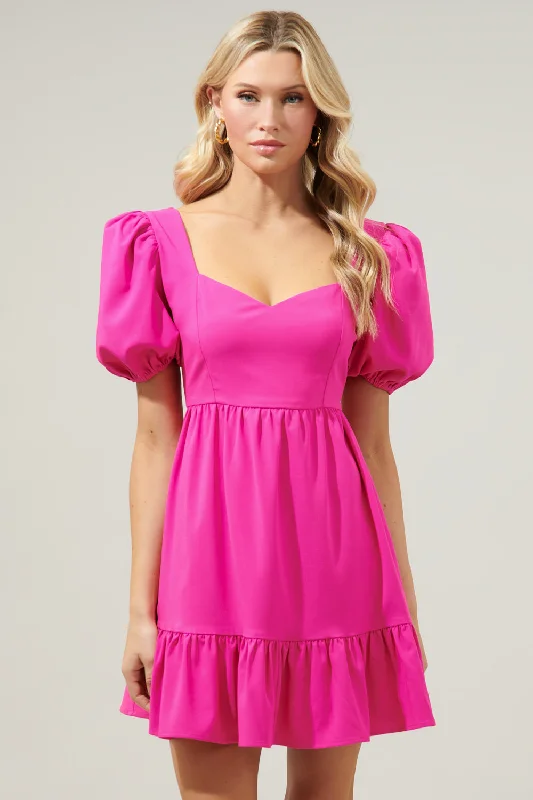 Evy Sweetheart Mini Dress Classic Floral Print Mini Dress