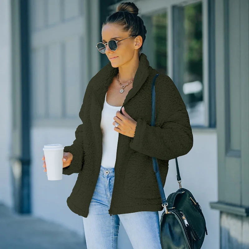 Fashionable Plush Warm Jacket Women Mesh Jacket Canvas Jacket Denim Jacket