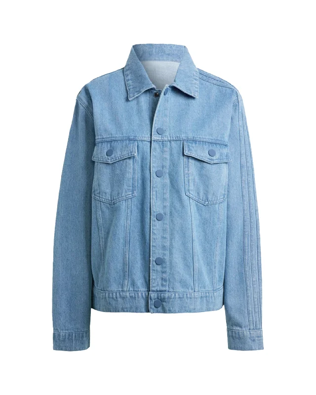 Giacca Donna Adidas 3 Stripe Jacket Lghden Denim Denim Fabric Leather Fabric Suede Fabric Giacca Donna Adidas 3 Stripe Jacket Lghden Denim Denim Fabric Leather Fabric Suede Fabric