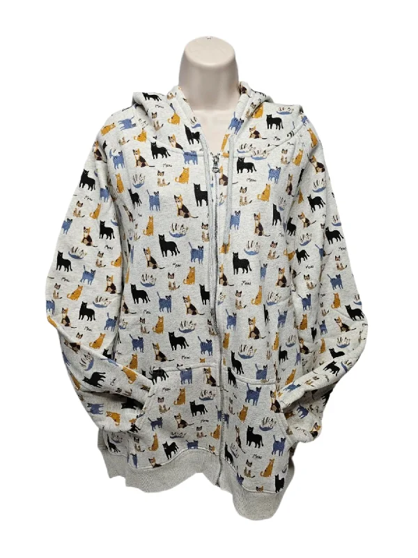 Jacket With Hood 2Pocket Zipper Front Cats Meow Women's HO59 Chenille Fabric Brocade Fabric Lace Fabric Jacket With Hood 2Pocket Zipper Front Cats Meow Women's HO59 Chenille Fabric Brocade Fabric Lace Fabric
