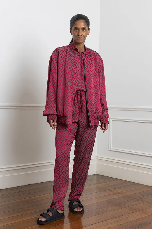 Reversible Bomber Jacket - Red Diamond Belted Jacket Elasticated Jacket Padded Jacket Reversible Bomber Jacket - Red Diamond Belted Jacket Elasticated Jacket Padded Jacket