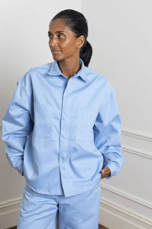 Stitch Jacket - Sky Fitted Jacket Loose Jacket Oversized Jacket