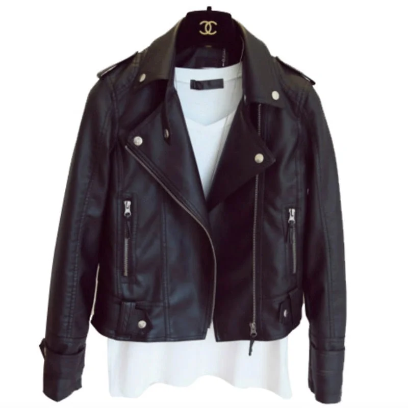 Leather Jacket Women PU Leather Coat Black Jacket Casual New Grunge Short Women Jacket Fit Daily Streetwear Fashion Outwear ZX-1 Wool Jacket Cashmere Jacket Tweed Jacket Leather Jacket Women PU Leather Coat Black Jacket Casual New Grunge Short Women Jacket Fit Daily Streetwear Fashion Outwear ZX-1 Wool Jacket Cashmere Jacket Tweed Jacket
