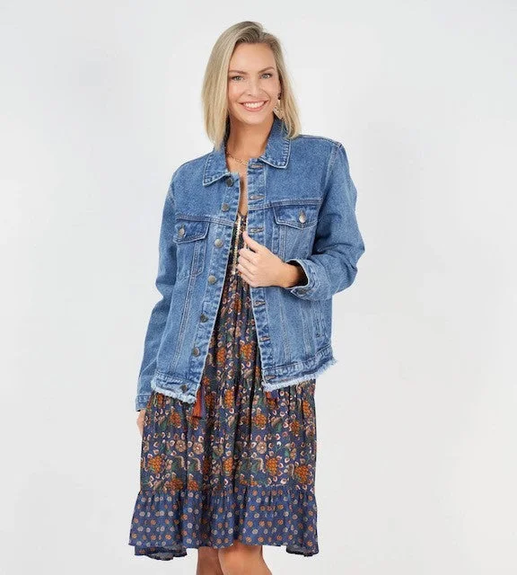 Lel Loves Sanford Denim Jacket Striped Jacket Polka Dot Jacket Floral Jacket