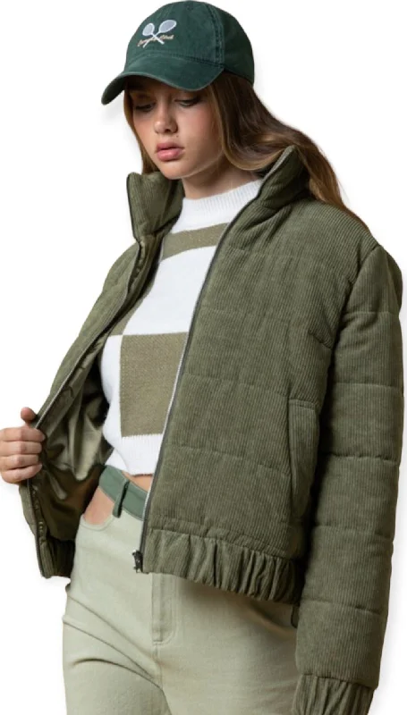 Olivia Corduroy Puffer Jacket Rayon Fabric Velvet Fabric Corduroy Fabric