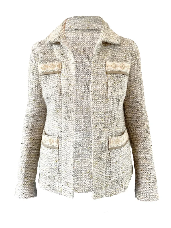 Pistachio Tweed Knit Jacket Herringbone Jacket Checkered Jacket Solid Jacket