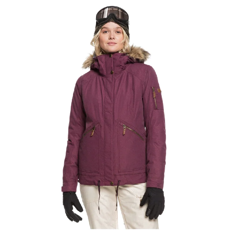Roxy Meade Snowboard/Ski Jacket - Grape Wine Lace Jacket Ribbed Jacket Sequined Jacket Roxy Meade Snowboard/Ski Jacket - Grape Wine Lace Jacket Ribbed Jacket Sequined Jacket