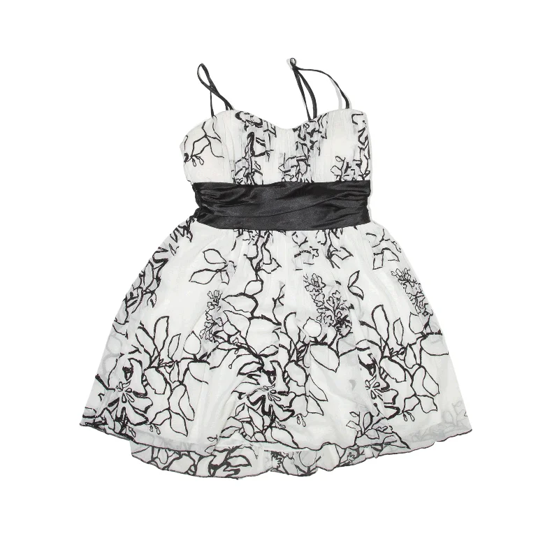 SPEACHLESS Y2K Lace Mini Dress White Floral Sleeveless Short Womens UK 8 Fashionable Mini Dress with Frills SPEACHLESS Y2K Lace Mini Dress White Floral Sleeveless Short Womens UK 8 Fashionable Mini Dress with Frills
