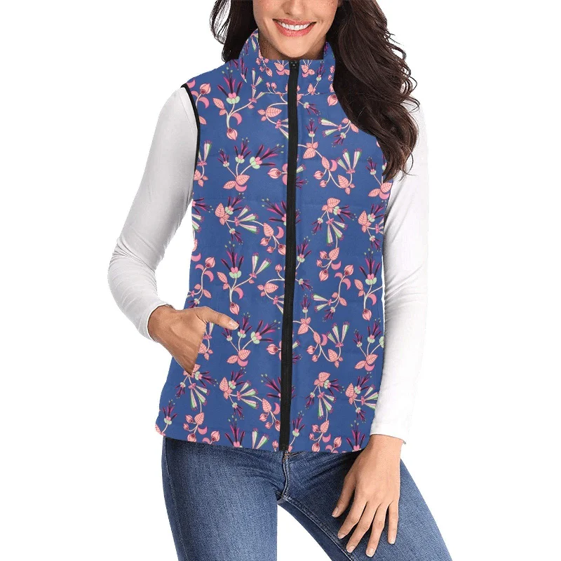 Swift Floral Peach Blue Women's Padded Vest Jacket Knit Jacket Woven Jacket Fleece Jacket Swift Floral Peach Blue Women's Padded Vest Jacket Knit Jacket Woven Jacket Fleece Jacket