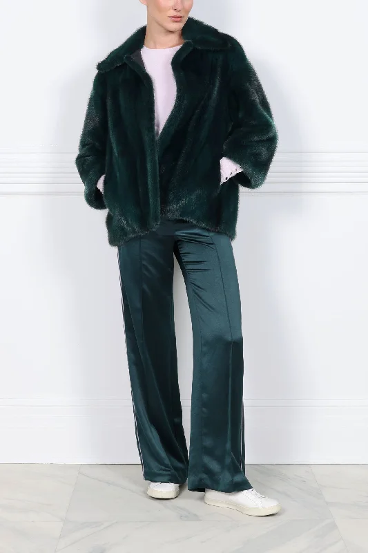 The Jade Mink Fur Jacket Denim Jacket Leather Jacket Suede Jacket