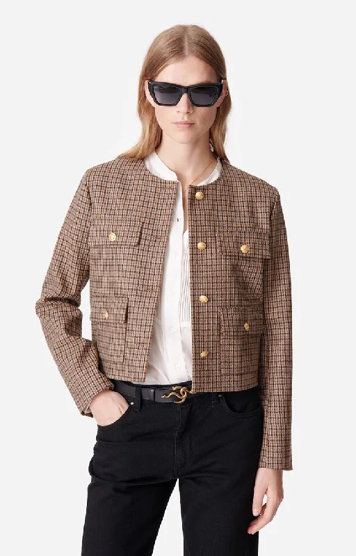 Jacket Deana 4hva64-v02712 Camel Herringbone Jacket Houndstooth Jacket Plaid Jacket