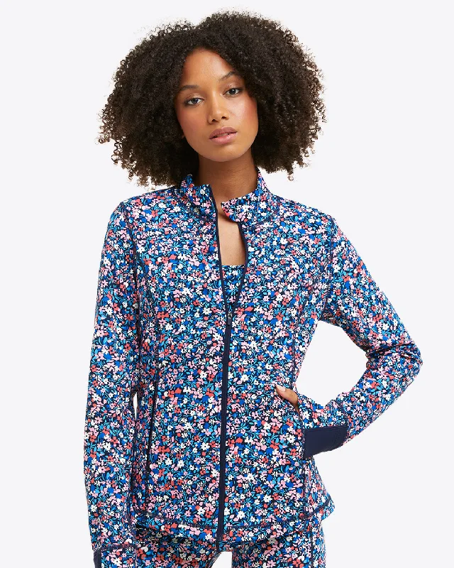 Warm Up Jacket in Allover Ditsy Floral Chenille Jacket Brocade Jacket Lace Jacket