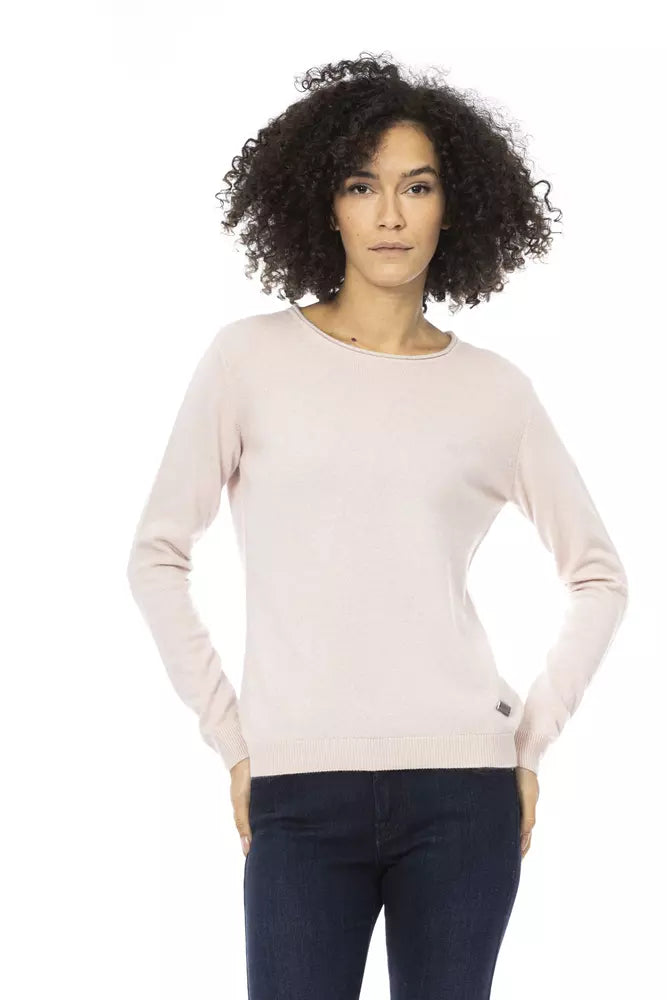 Baldinini Trend Pink Wool Women Sweater Sweater Knitwear Pullover