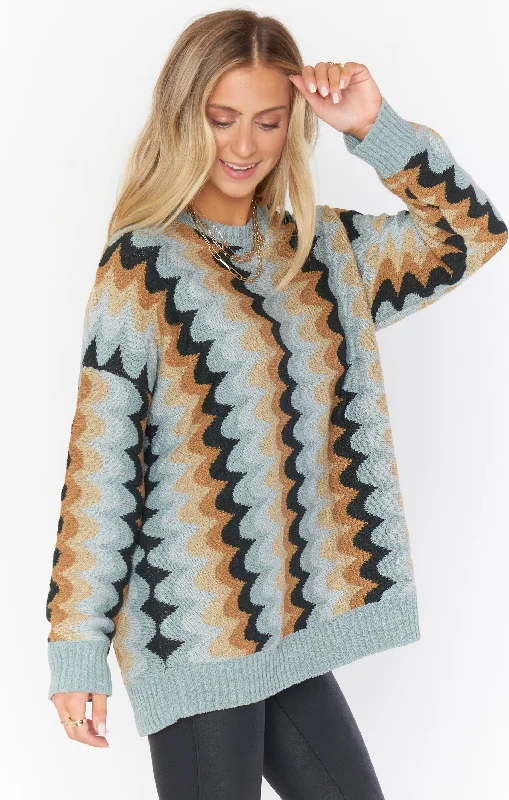 Comfy Sweater Graphic Sweater Embroidered Appliqued